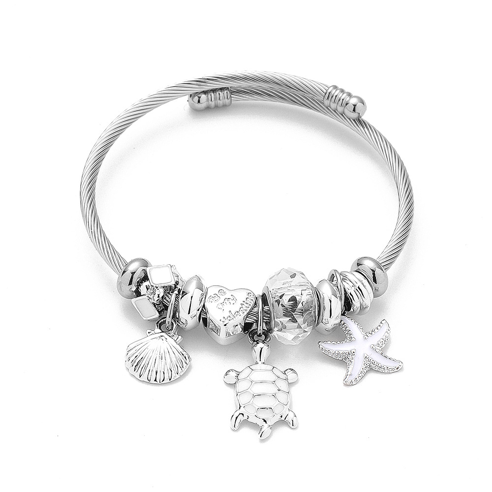 Teknősös pandora stílusú charm kristályos karkötő - Kristály Teknősös pandora stílusú charm kristályos karkötő - Kristály