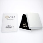 Karika 14K aranyozott ezüst fülbevaló - 2 karátos Moissanite gyémánt kővel - Image 5