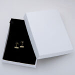 Bedugós 14K aranyozott ezüst fülbevaló - 1.5 karátos Moissanite gyémánt kövekkel, minimalista - Image 5