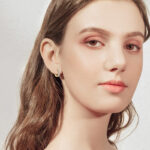 Karika 14K aranyozott ezüst fülbevaló - 0.8 karátos Moissanite gyémánt kövekkel - Image 4