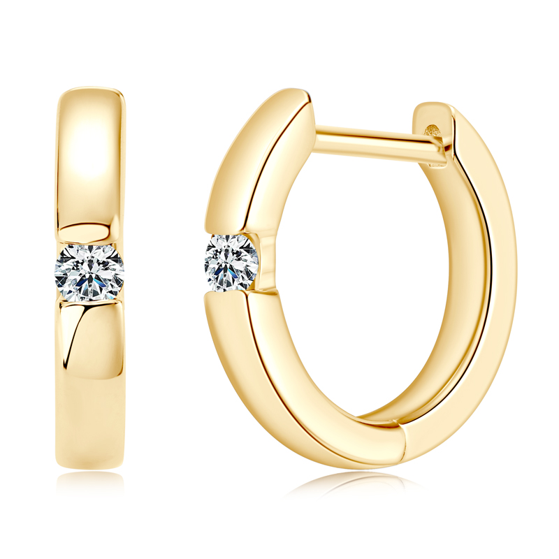 0.2 karátos Moissanite gyémánt aranyozott 925 ezüst karika fülbevaló - EkszerWebshop.hu 0.2 karátos Moissanite gyémánt aranyozott 925 ezüst karika fülbevaló - EkszerWebshop.hu