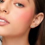 Félkör 14K aranyozott bedugós ezüst fülbevaló - 0.6 karátos Moissanite gyémánt kövekkel - Image 5