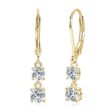 1.4 karátos Moissanite gyémánt aranyozott 925 ezüst lógós fülbevaló - EkszerWebshop.hu