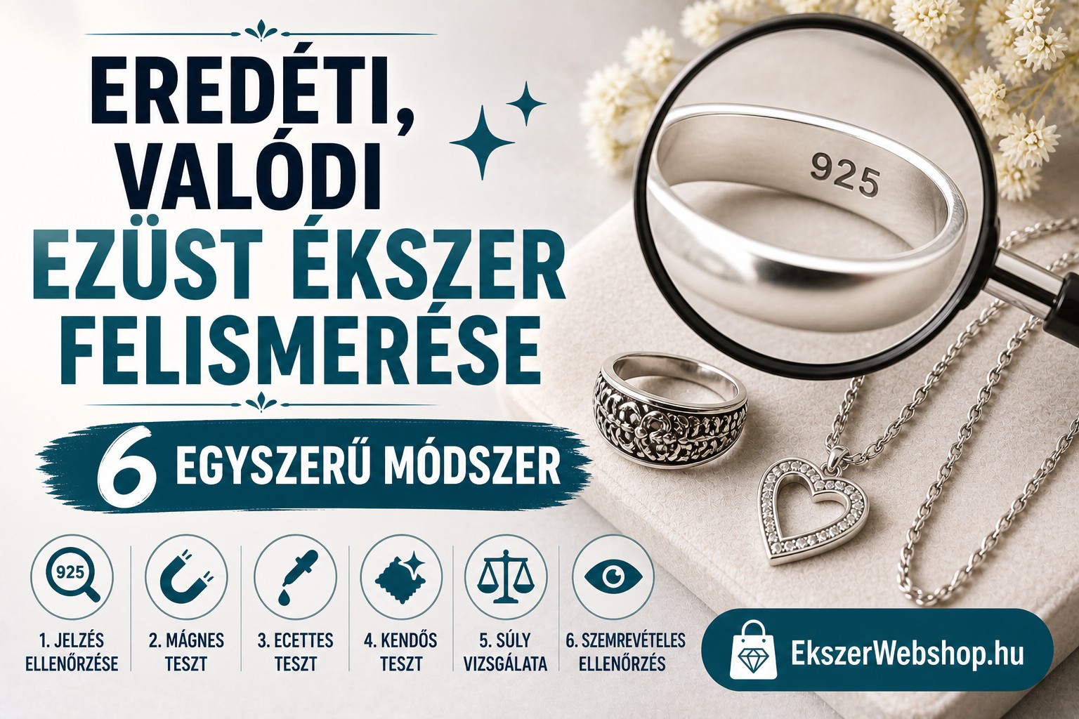 Valódi ezüst ékszer felismerése - 6 egyszerű módszer - Ekszerwebshop.hu Eredeti, valódi ezüst ékszer felismerése – 6 egyszerű módszer - EkszerWebshop.hu