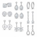 Ezüst cirkónia köves fülbevalók - legjobb árak, gyors rendelés, szállítás