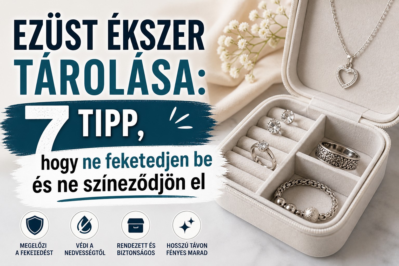 Ezüst ékszer tárolása: 7 tipp, hogy ne feketedjen be