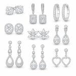 Ezüst gyémánt köves fülbevalók - Gyors rendelés és szállítás, baráti árak