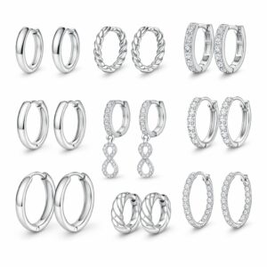 Karika ezüst fülbevalók