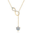 1 karátos Moissanite gyémánt 925 ezüst nyaklánc végtelen medállal