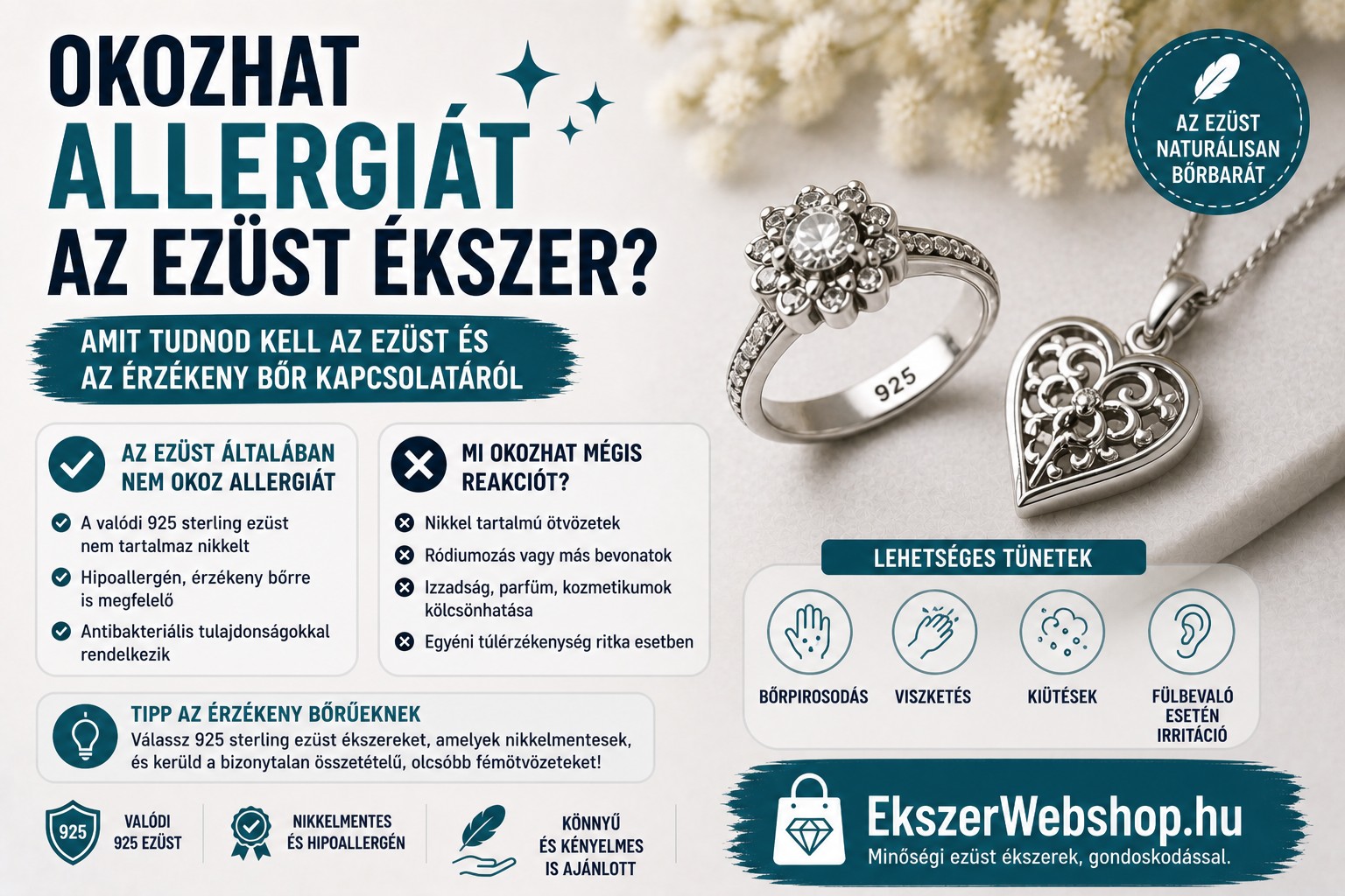 Okozhat allergiát az ezüst ékszer - Ezüst ékszer allergia - EkszerWebshop.hu