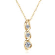 Modern 1.8 karátos Moissanite gyémánt 925 ezüst nyaklánc medállal
