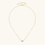 14 karátos aranyozott ezüst nyaklánc - 1.5 karátos Moissanite gyémánt köves medállal - Image 2