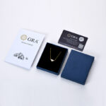 14 karátos aranyozott ezüst nyaklánc - 1.5 karátos Moissanite gyémánt köves medállal - Image 7