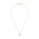 Szív 14K aranyozott ezüst nyaklánc 1 karátos Moissanite gyémánt köves medállal - Image 3