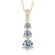 14K aranyozott nyaklánc - 2 karátos Moissanite gyémánt köves medállal - Glamour