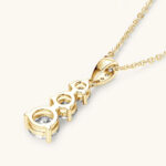 14K aranyozott nyaklánc - 2 karátos Moissanite gyémánt köves medállal - Glamour - Image 5