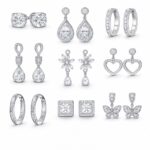 Ródiumozott ezüst fülbevalók - Oline rendelés, gyors szállítás, szuper árak