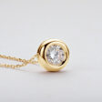 1 karátos Moissanite gyémánt 925 ezüst nyaklánc medállal