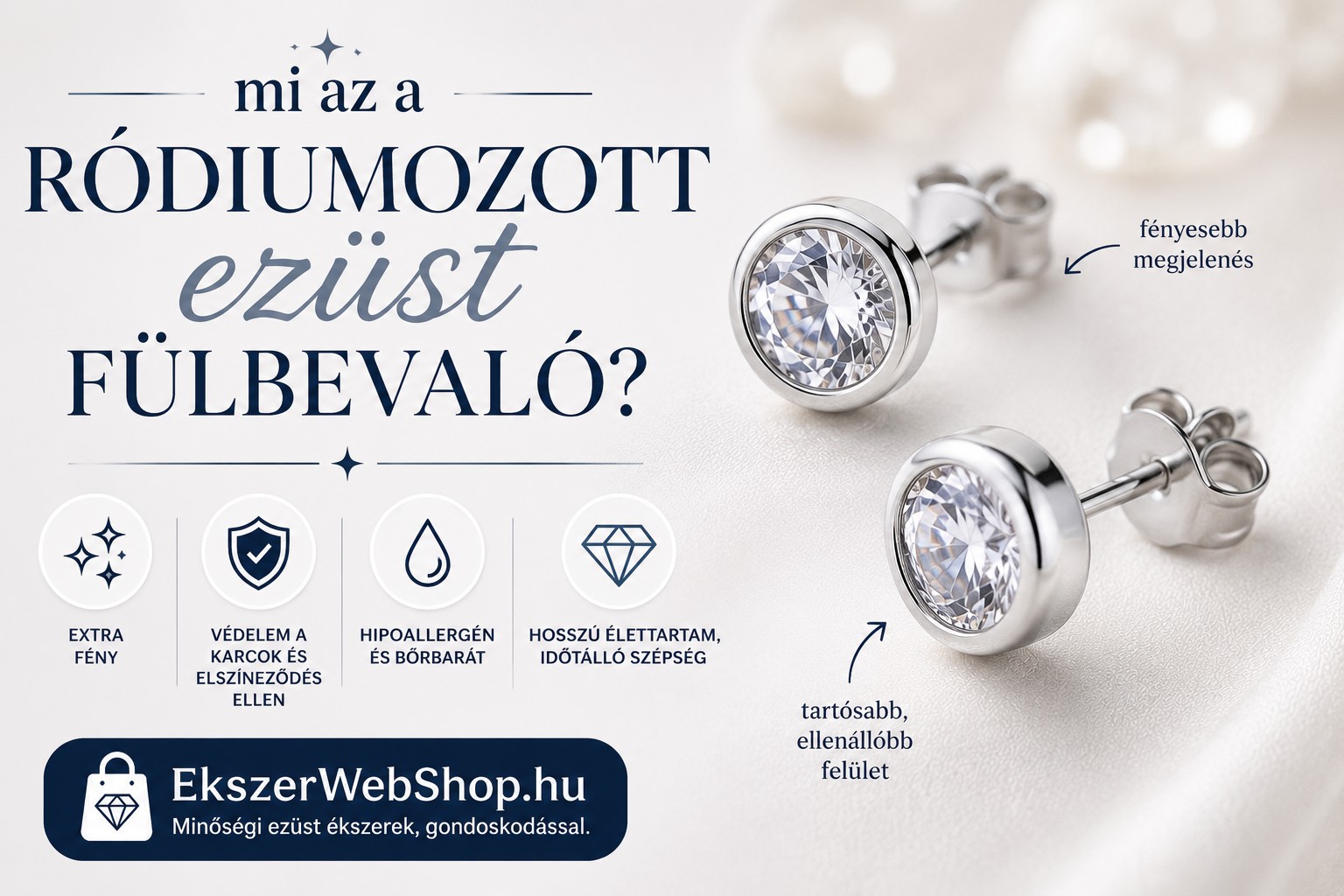 mi az a ródiumozott ezüst fülbevaló?