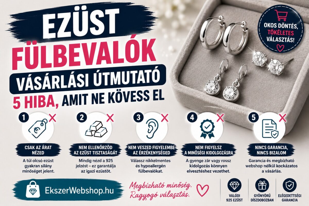 Ezüst fülbevaló vásárlási útmutató – 5 hiba, amit ne kövess el - Ekszerwebshop.hu Ezüst fülbevalók vásárlási útmutató – 5 hiba, amit ne kövess el