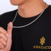 KRKC-0014-CH-SL-4MM麻花链 白金7
