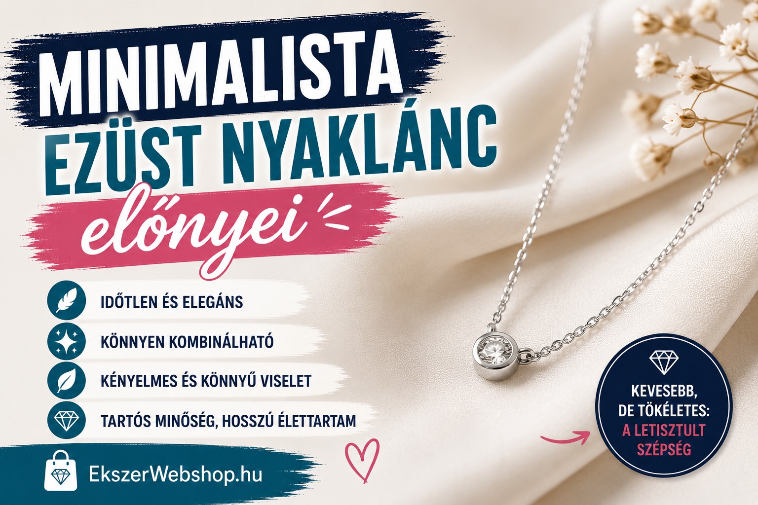 Minimalista ezüst nyaklánc előnyei - EkszerWebshop.hu