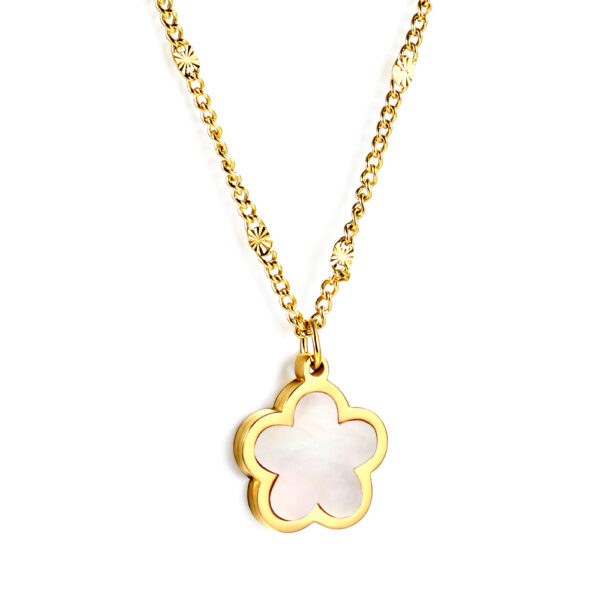 Clover 18K aranyozott vízálló hipoallergén nemesacél nyaklánc PVD bevonattal - EkszerWebshop.hu