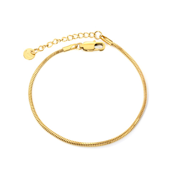 Vízálló 18K aranyozott hipoallergén nemesacél karkötő PVD bevonattal - Jona - EkszerWebshop.hu