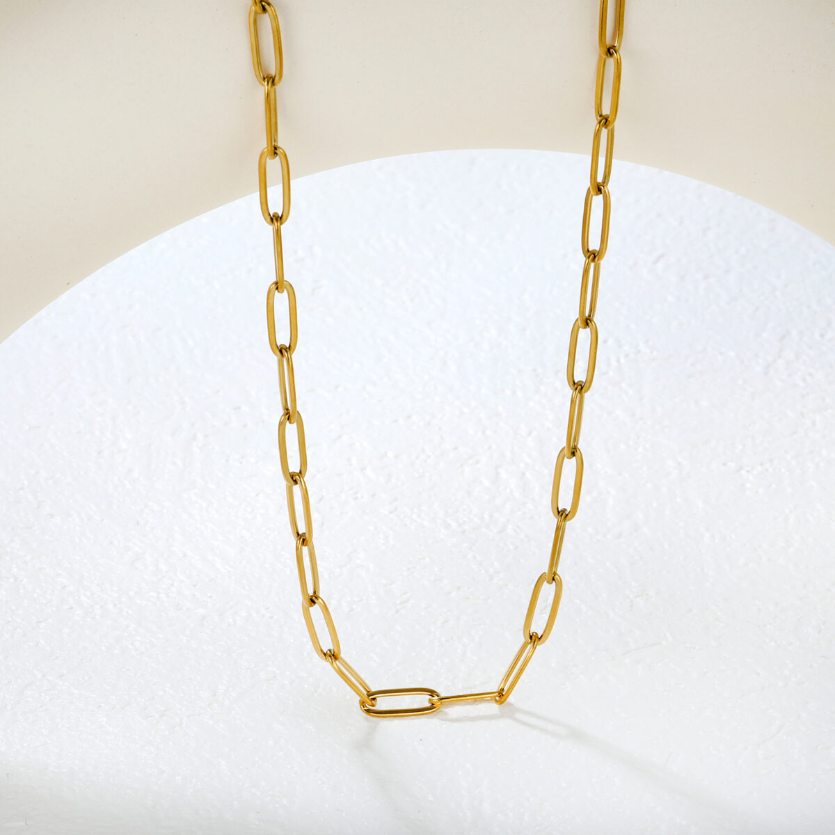 Szemes 18K aranyozott vízálló hipoallergén nemesacél nyaklánc PVD bevonattal - EkszerWebshop.hu Szemes 18K aranyozott vízálló hipoallergén nemesacél nyaklánc PVD bevonattal - EkszerWebshop.hu