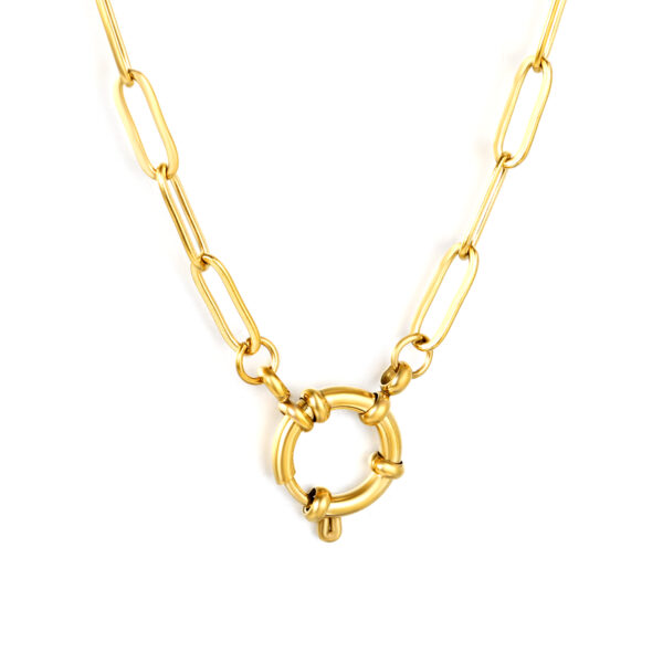 Modern 18K aranyozott vízálló hipoallergén nemesacél nyaklánc PVD bevonattal - EkszerWebshop.hu