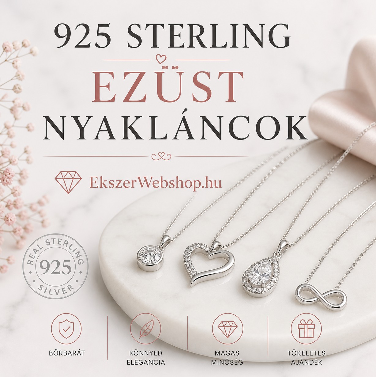Mire figyelj 925 ezüst ékszerek vásárlásakor? Mit jelent a 925 ezüst vagy a sterling ezüst? - Ekszerwebshop.hu 925 Sterling ezüst nyakláncok - EkszerWebshop.hu