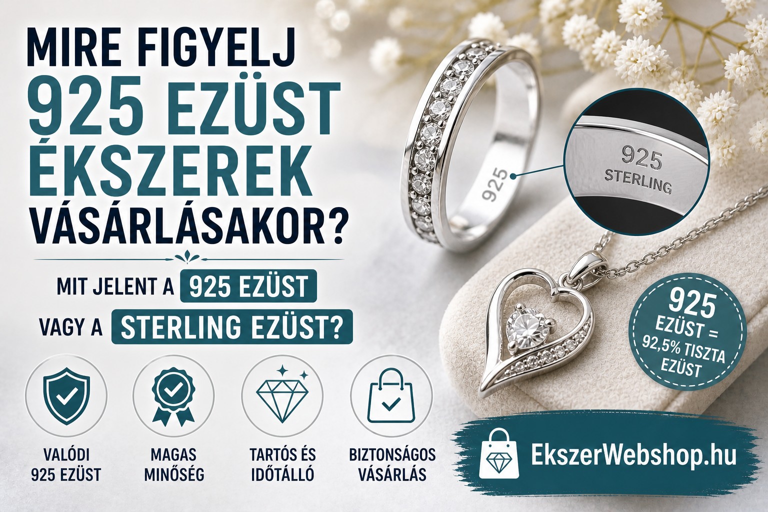 Mire figyelj 925 ezüst ékszerek vásárlásakor? Mit jelent a 925 ezüst vagy a sterling ezüst? - Ekszerwebshop.hu Mire figyelj 925 ezüst ékszerek vásárlásakor - Mit jelent a 925 ezüst vagy a sterling ezüst - EkszerWebshop.hu