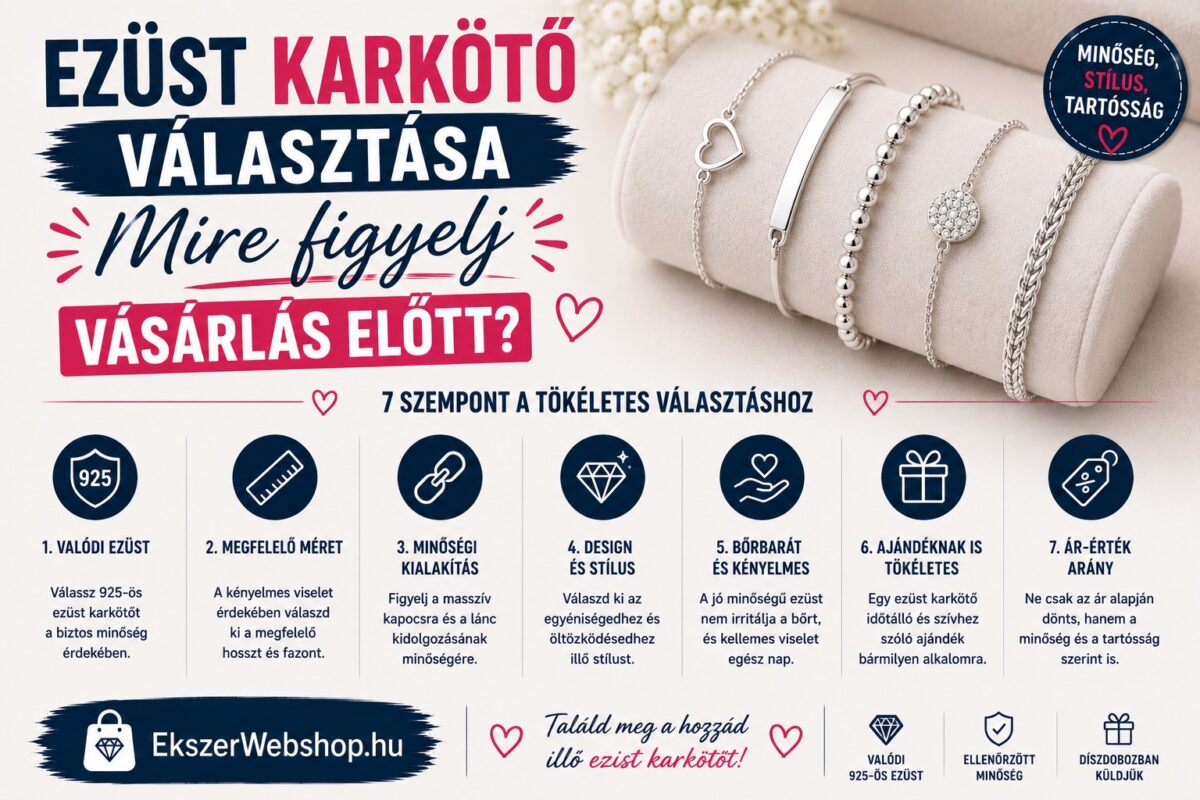 Ezüst karkötő választása – Mire figyelj vásárlás előtt? - Ekszerwebshop.hu