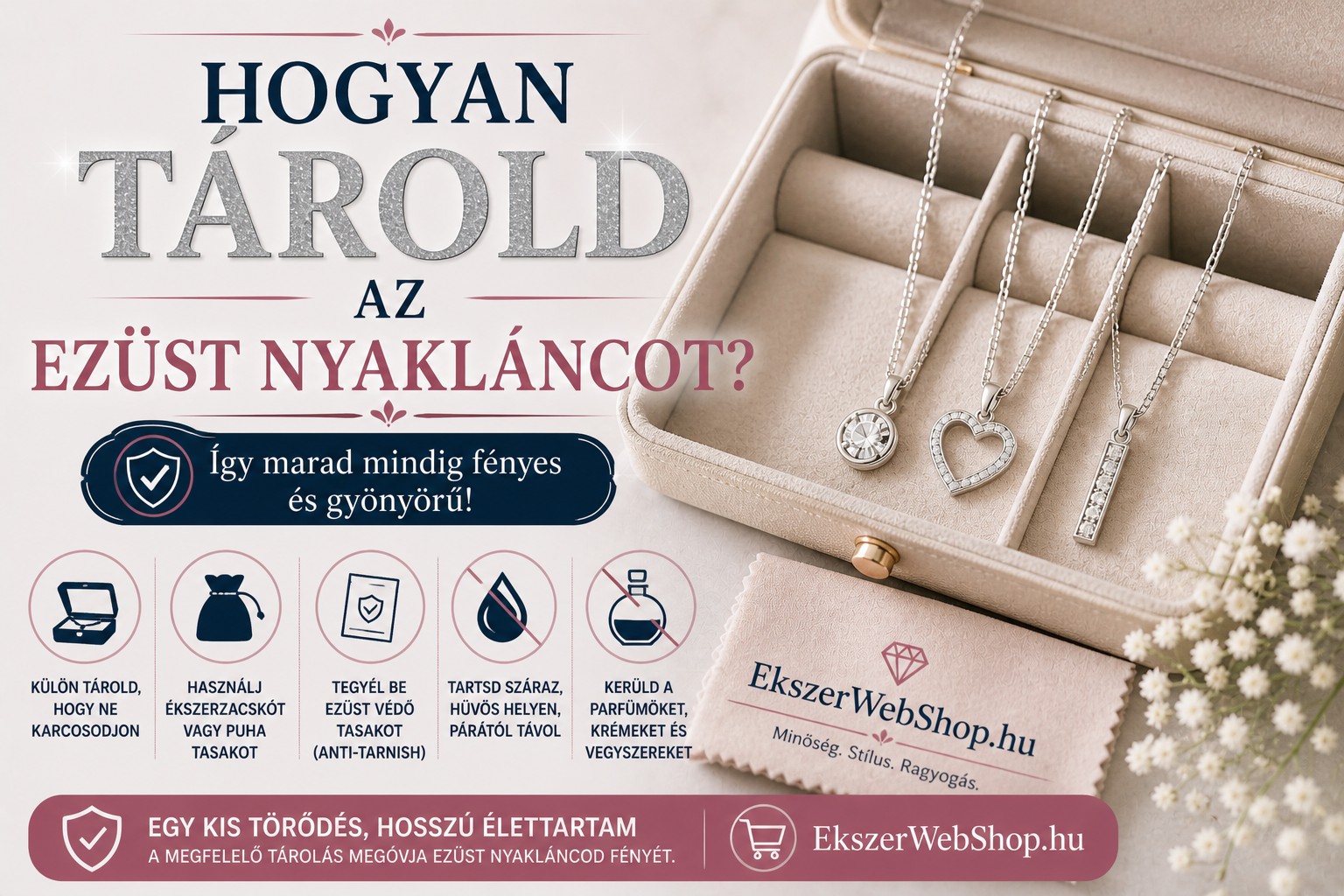 ezüst nyaklánc tárolása - EkszerWebshop.hu