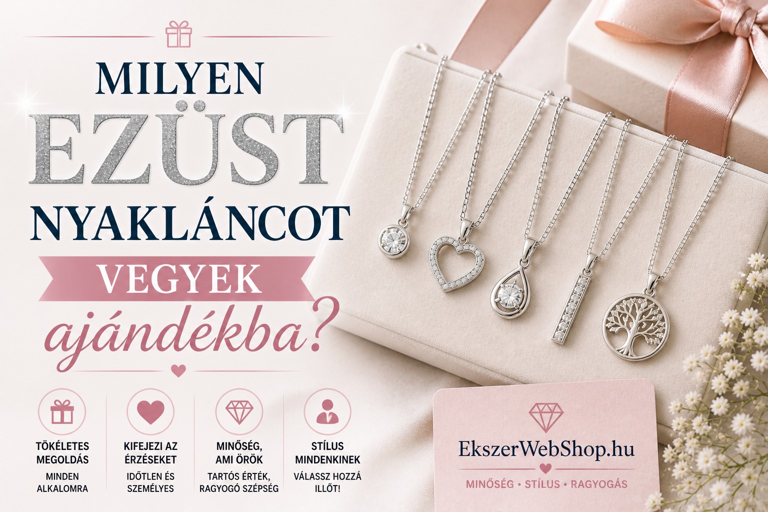 Milyen ezüst nyakláncot vegyek ajándékba? - Ekszerwebshop.hu milyen ezüst nyakláncot vegyek ajándékba - EkszerWebshop.hu