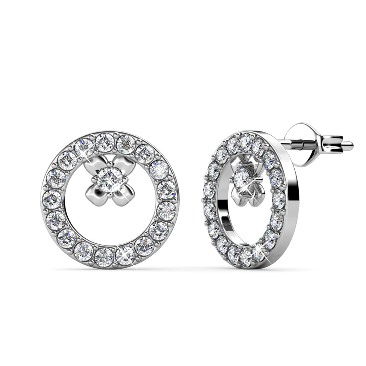 Virág 18K aranyozott ékszerszett Swarovski® kristályokkal díszítve - Fehérarany színben - EkszerWebshop.hu Virág 18K aranyozott ékszerszett Swarovski® kristályokkal díszítve - Fehérarany színben - EkszerWebshop.hu