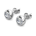 Minimalista 18K aranyozott ékszerszett Swarovski® kristályokkal díszítve - Fehér - EkszerWebshop.hu