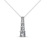 Hosszú 18K aranyozott ékszerszett Swarovski® kristályokkal díszítve - Fehérarany színben - EkszerWebshop.hu