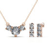 Kerek 18K aranyozott ékszerszett Swarovski® kristályokkal díszítve - Rózsaarany színben - EkszerWebshop.hu