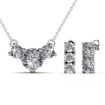 Kerek 18K aranyozott ékszerszett Swarovski® kristályokkal díszítve - Fehérarany színben - EkszerWebshop.hu