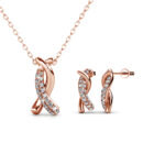 Végtelen 18K aranyozott ékszerszett Swarovski® kristályokkal díszítve - Rózsaarany színben - EkszerWebshop.hu