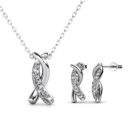 Végtelen 18K aranyozott ékszerszett Swarovski® kristályokkal díszítve - Fehérarany színben - EkszerWebshop.hu