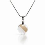 14 mm Hold Swarovski kristályos nyaklánc - Fehér köves - EkszerWebshop.hu