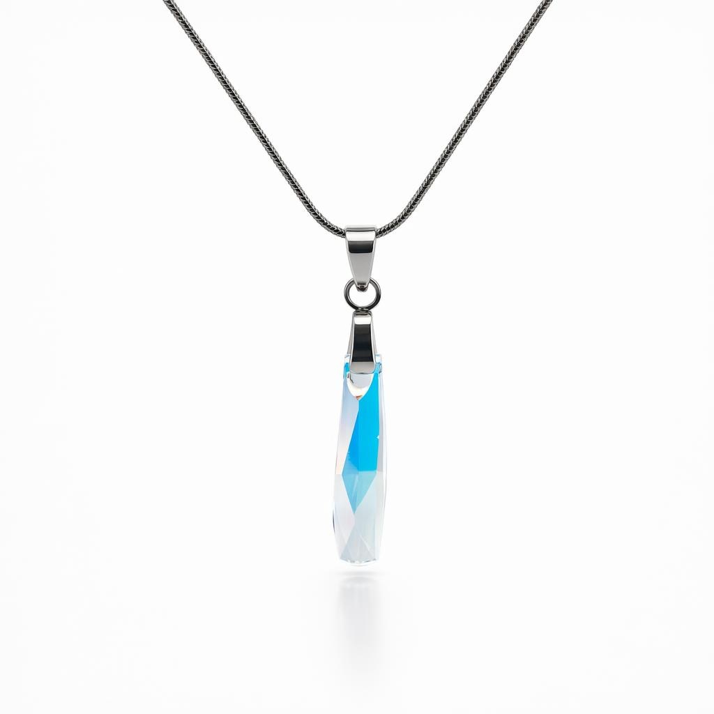16 mm Hasáb Swarovski kristályos nyaklánc - Crystal AB köves - EkszerWebshop.hu 16 mm Hasáb Swarovski kristályos nyaklánc - Crystal AB köves - EkszerWebshop.hu