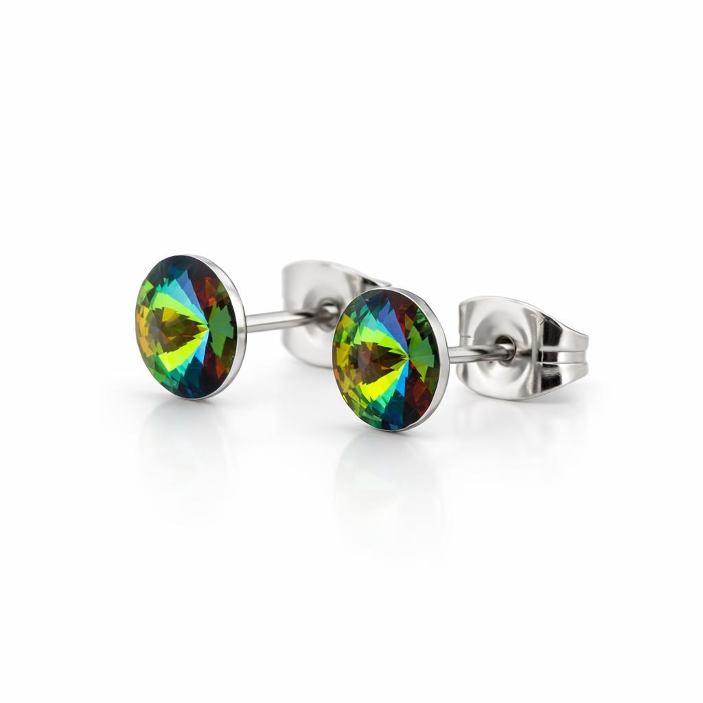 6 mm Nap Swarovski kristályos fülbevaló - Zöld, apró pici - EkszerWebshop.hu 6 mm Nap Swarovski kristályos fülbevaló - Zöld, apró pici - EkszerWebshop.hu