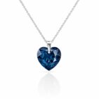 14 mm Sötét kék Swarovski kristályos ezüst nyaklánc - Montana - EkszerWebshop.hu