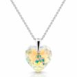 18 mm Szív Swarovski kristályos ezüst nyaklánc - EkszerWebshop.hu - Crystal AB színjátszós - 2