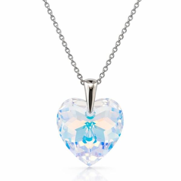 Swarovski ékszerek | Ékszershop - Ekszerwebshop.hu 18 mm Szív Swarovski kristályos ezüst nyaklánc - EkszerWebshop.hu - Crystal AB színjátszós