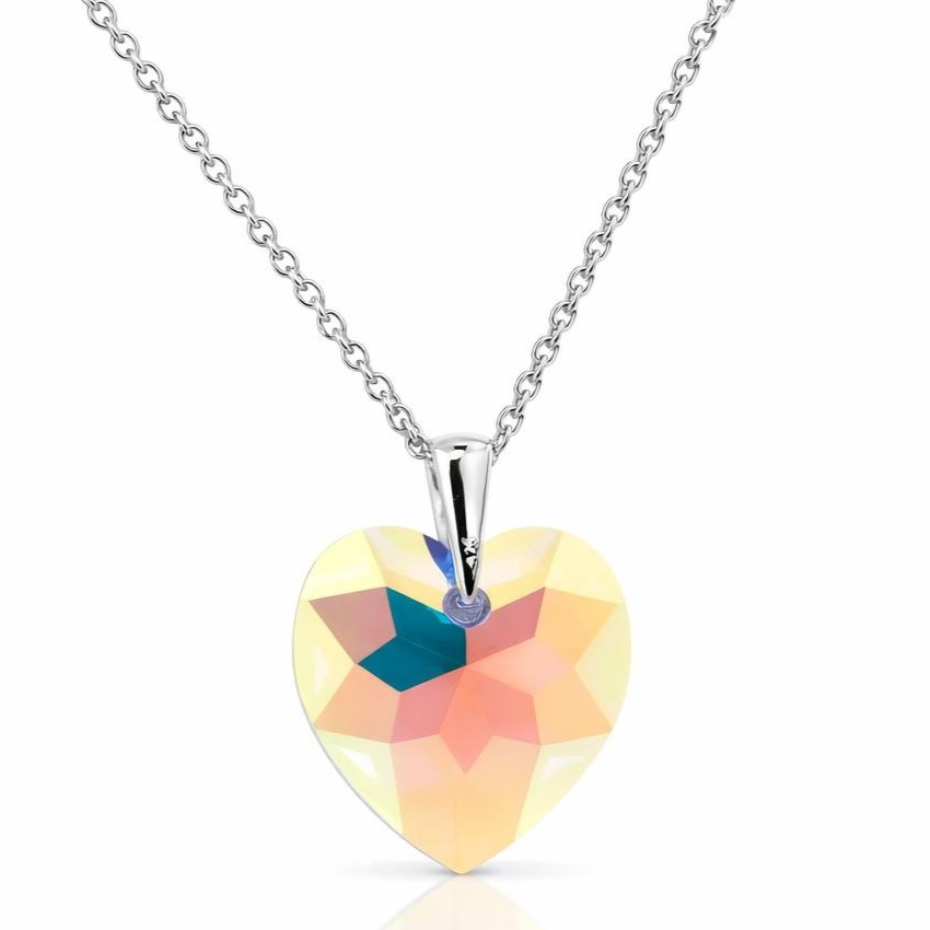 18 mm Szív Swarovski kristályos ezüst nyaklánc - EkszerWebshop.hu - Crystal AB színjátszós - Hátulról -2 18 mm Szív Swarovski kristályos ezüst nyaklánc - EkszerWebshop.hu - Crystal AB színjátszós - Hátulról -2