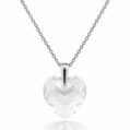 18 mm Szív Swarovski kristályos ezüst nyaklánc - EkszerWebshop.hu
